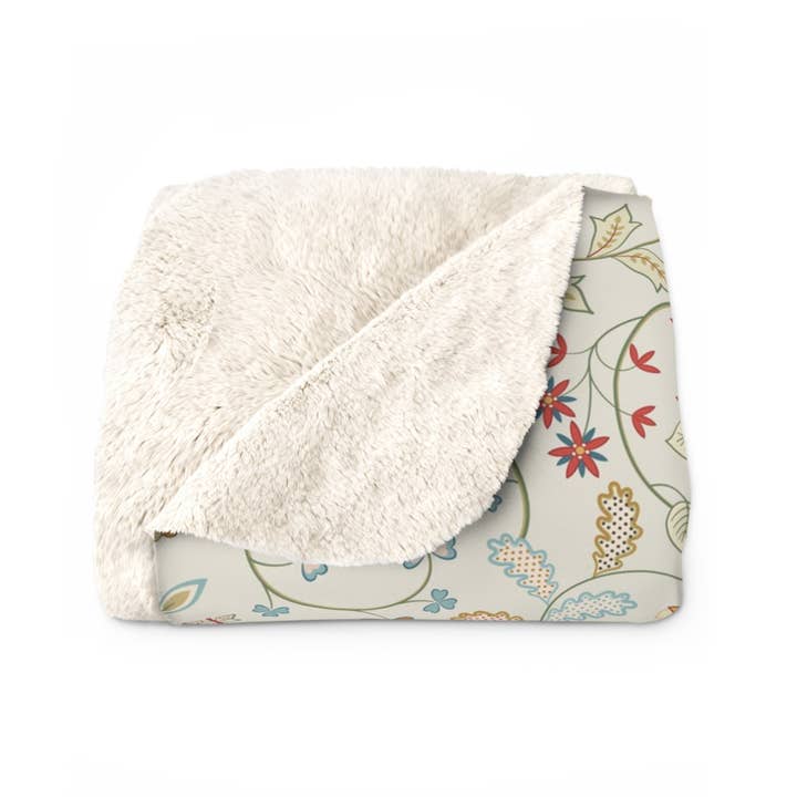Willy Morris Home Emporium - Wholesale Throw blanket - Sherpa Fleece Blanket inspired by William Morris - Newill Collection2