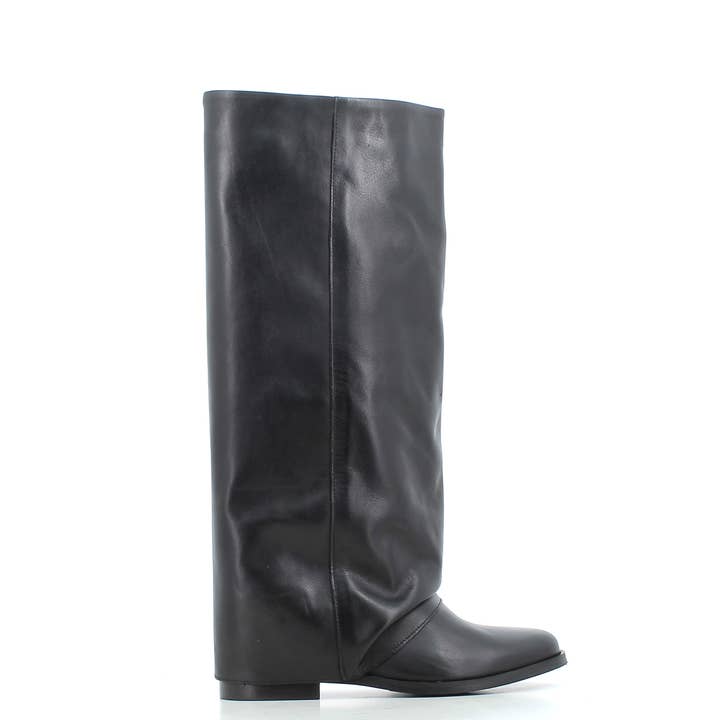 Hodea Botas Beatrice pele verdadeira Preto por atacado de HODEA