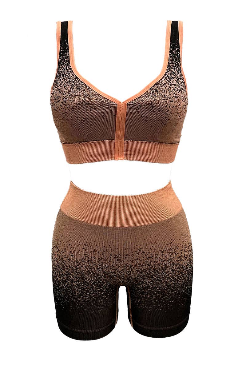 Assorted Bicolor Sport Comfort Bra + Cyclist Set/T33102 for wholesale on Faire10