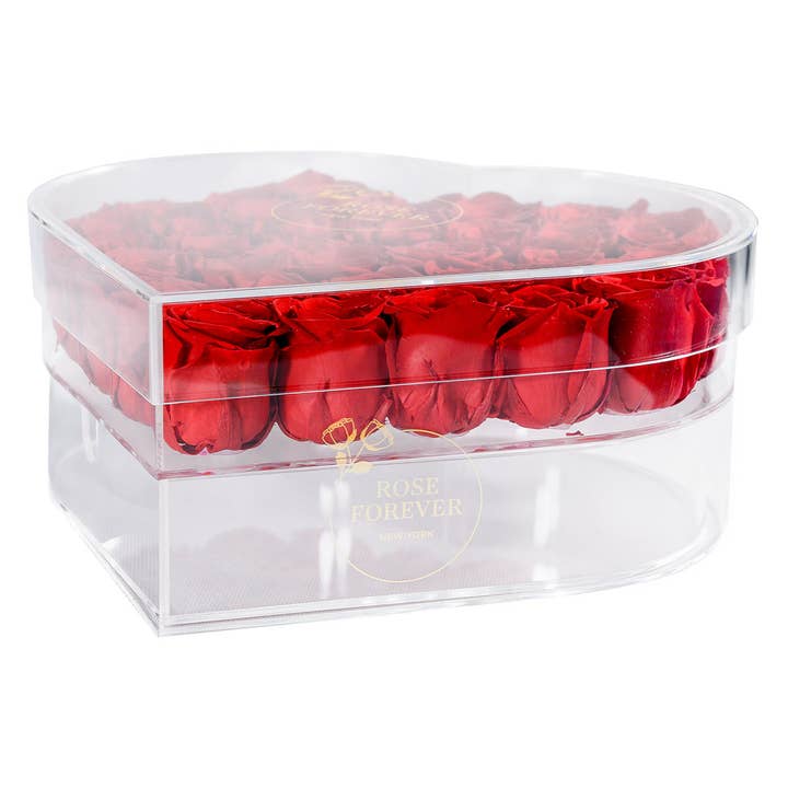 35 Red Preserved Roses in Crystal Box – Long-Lasting Roses for wholesale by Rose Forever