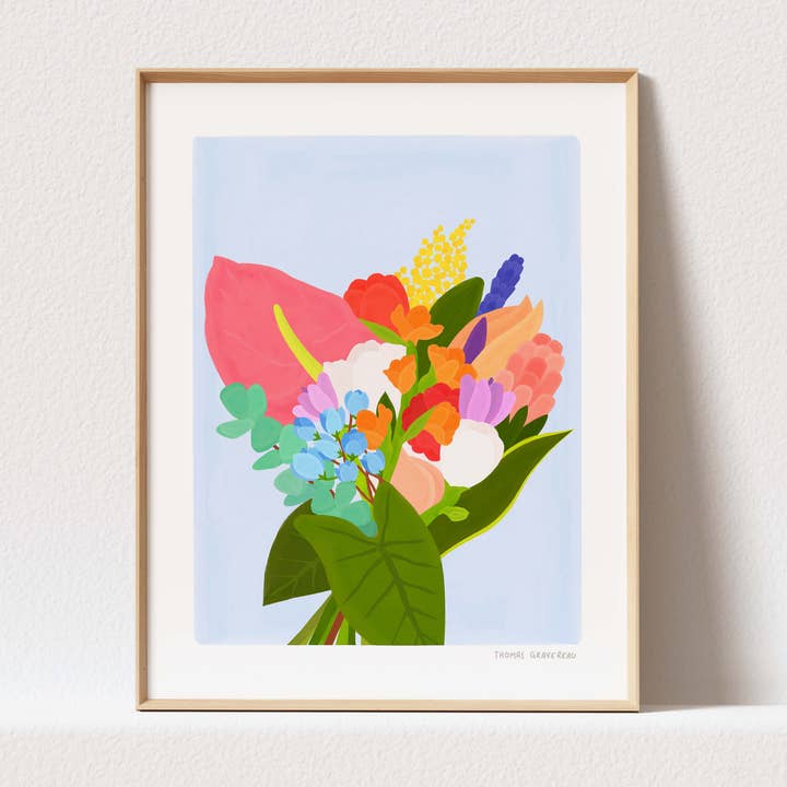 Art print "I Bloom Just For You" (A3) for wholesale by Thomas Gravereau