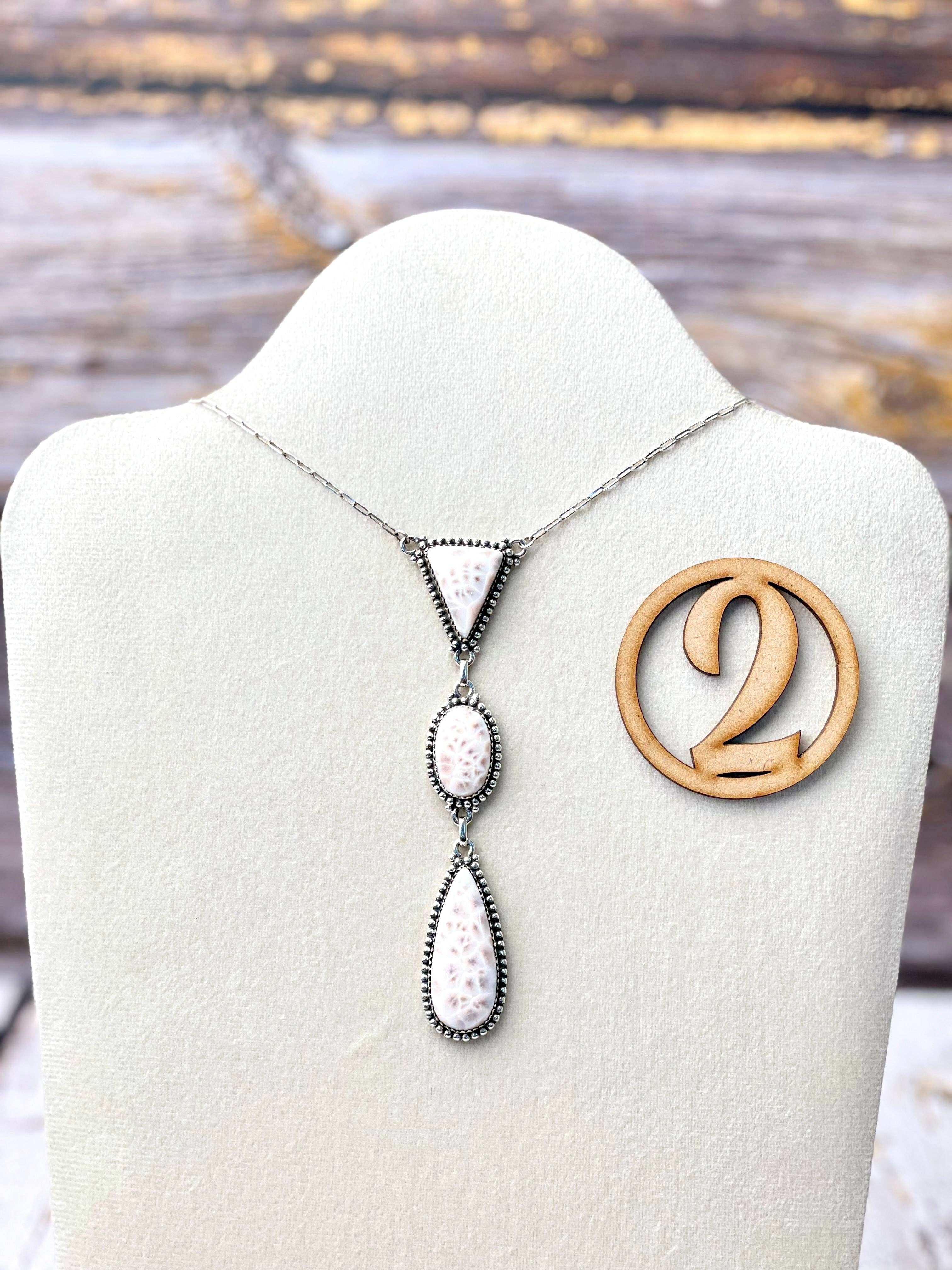 Krush Kandy - Wholesale Pendant/Charm Necklace - Pink Larimar Drop Necklace3