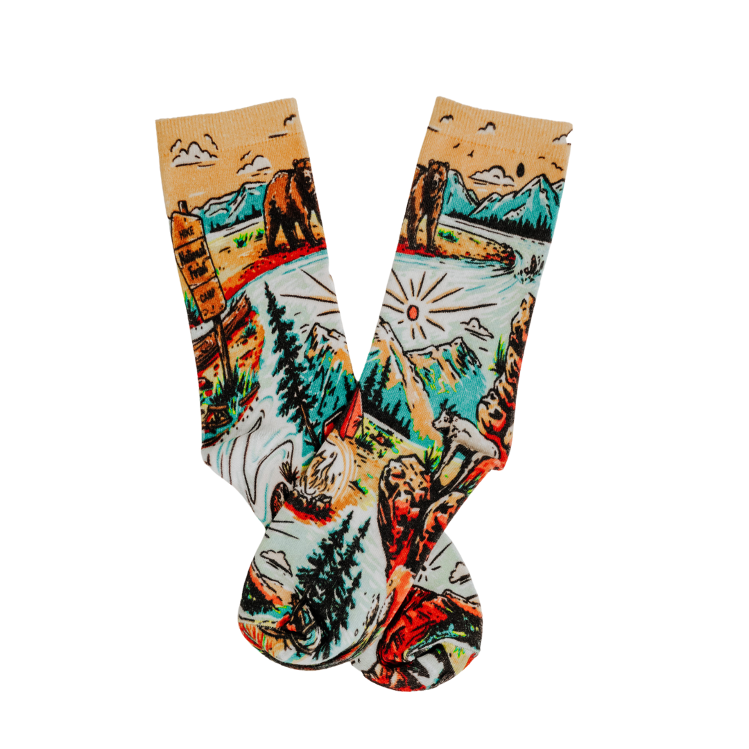 The Montana Scene - Vente Chaussettes – unisexe - Chaussettes unisexes National Forest2