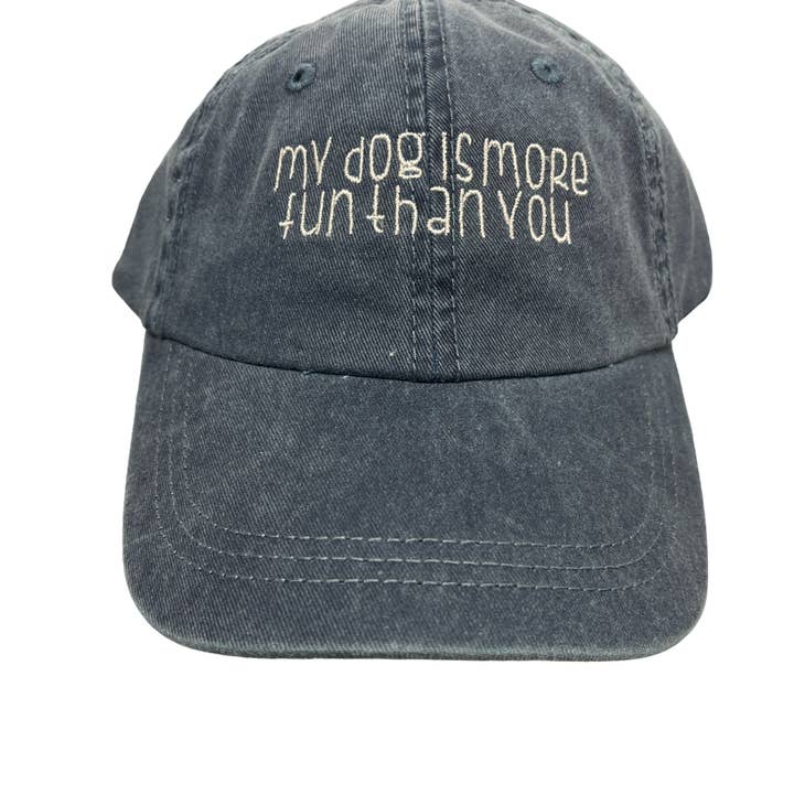 My Dog More Fun Than You Baseball Cap for wholesale by Tug Tees