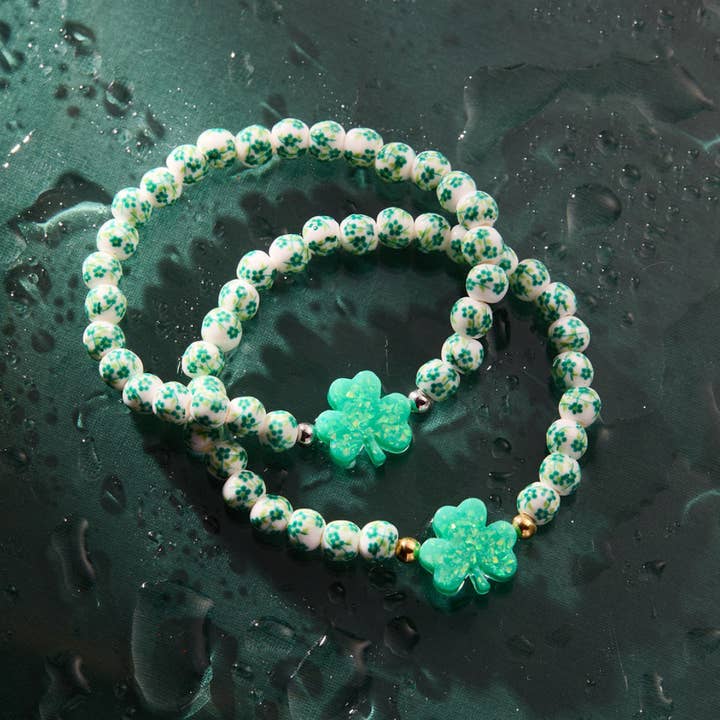 HOLY WATER PORCELAIN SHAMROCK BRACELET for wholesale by Holy Water Bracelet
