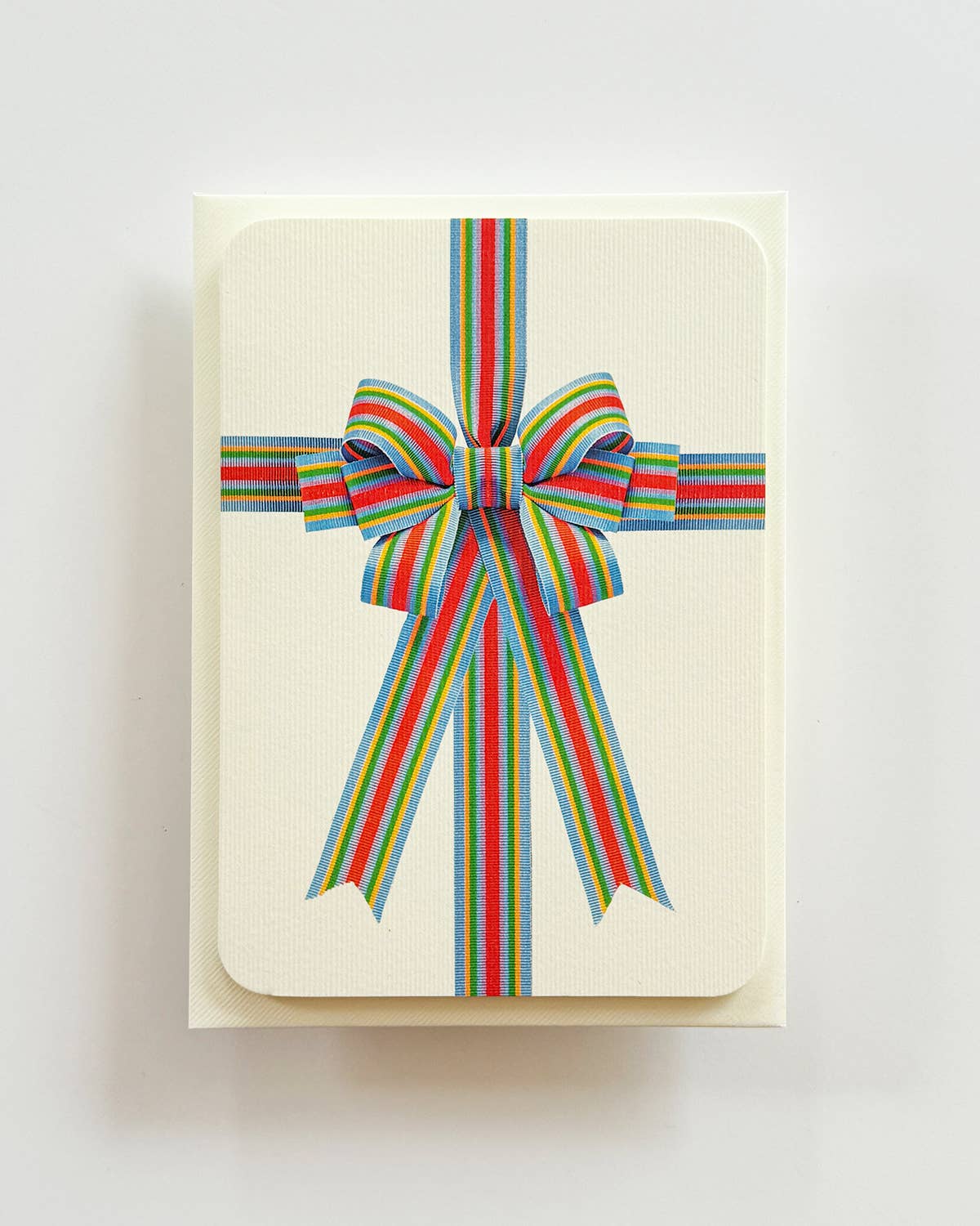 Canonbury Press – wholesale Birthday card – Candy Stripe Bow Greeting Card | Birthday Card2