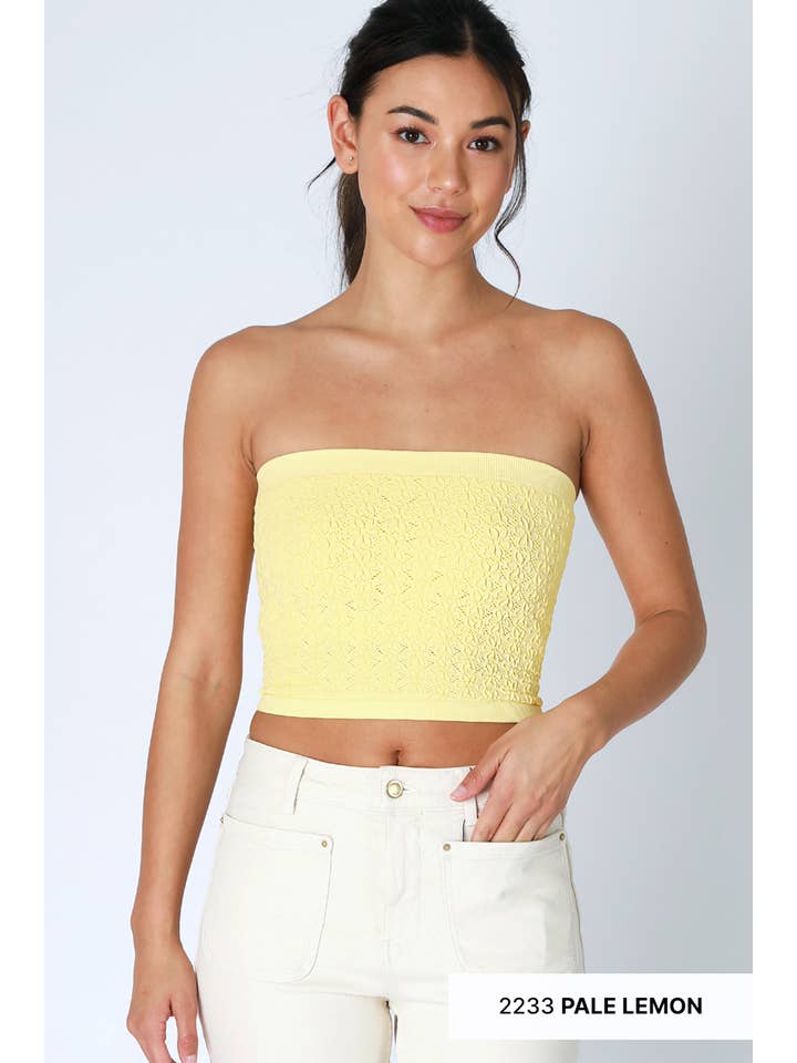 NIKIBIKI - Wholesale Bustier - Women's - NS8376 - Floral Lace Tube Top