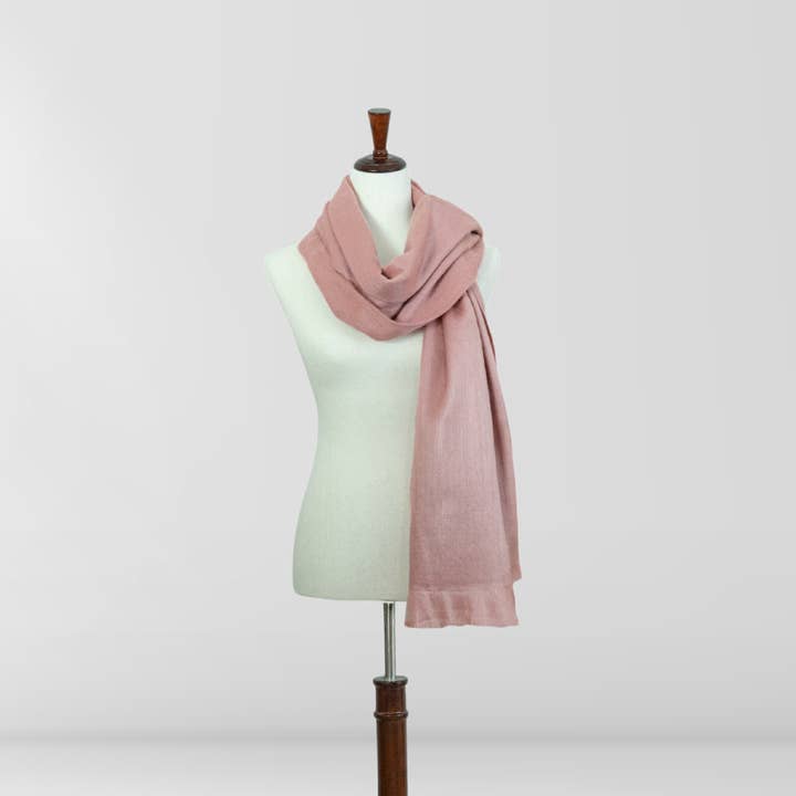 LATITUDE ZERO GOODS - Wholesale Wrap - Women's - Tea Rose - Alpaca Wool Shawl 1