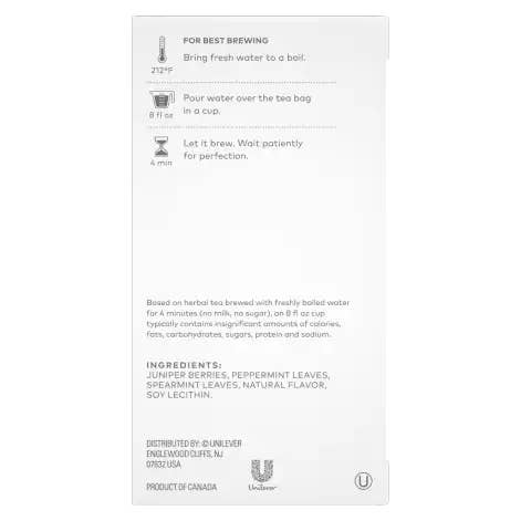 Lipton & TAZO - Wholesale Tea Bags - TAZO Juniper Mint Honey (16 ct)