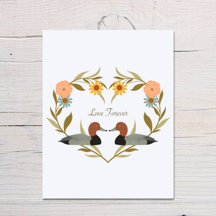 Love forever Valentines day blank greeting card A2 size for wholesale by Krupa Paranjape