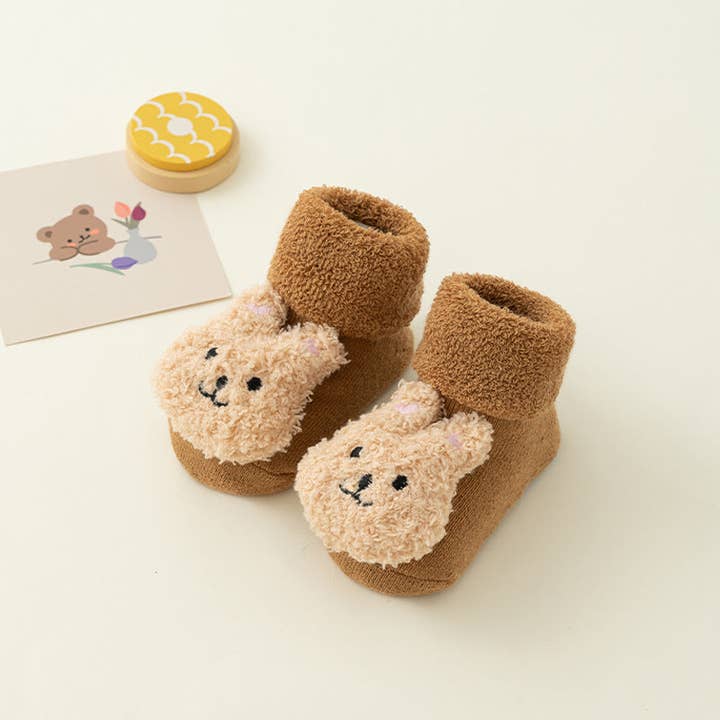 Little Trendy - Vente Chaussettes – bébé - Chaussettes en peluche antidérapantes pour nouveau-né6