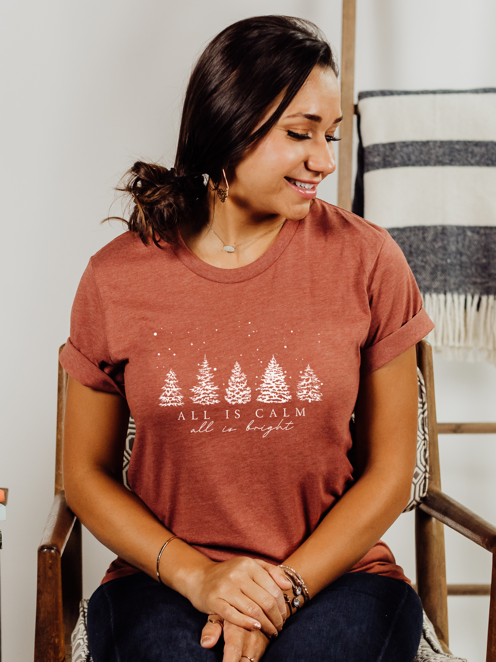 Scripted Pearl - Wholesale T-Shirt (Graphic) - Women's - Christian Tshirts, Christmas T Shirts, Silent Night12