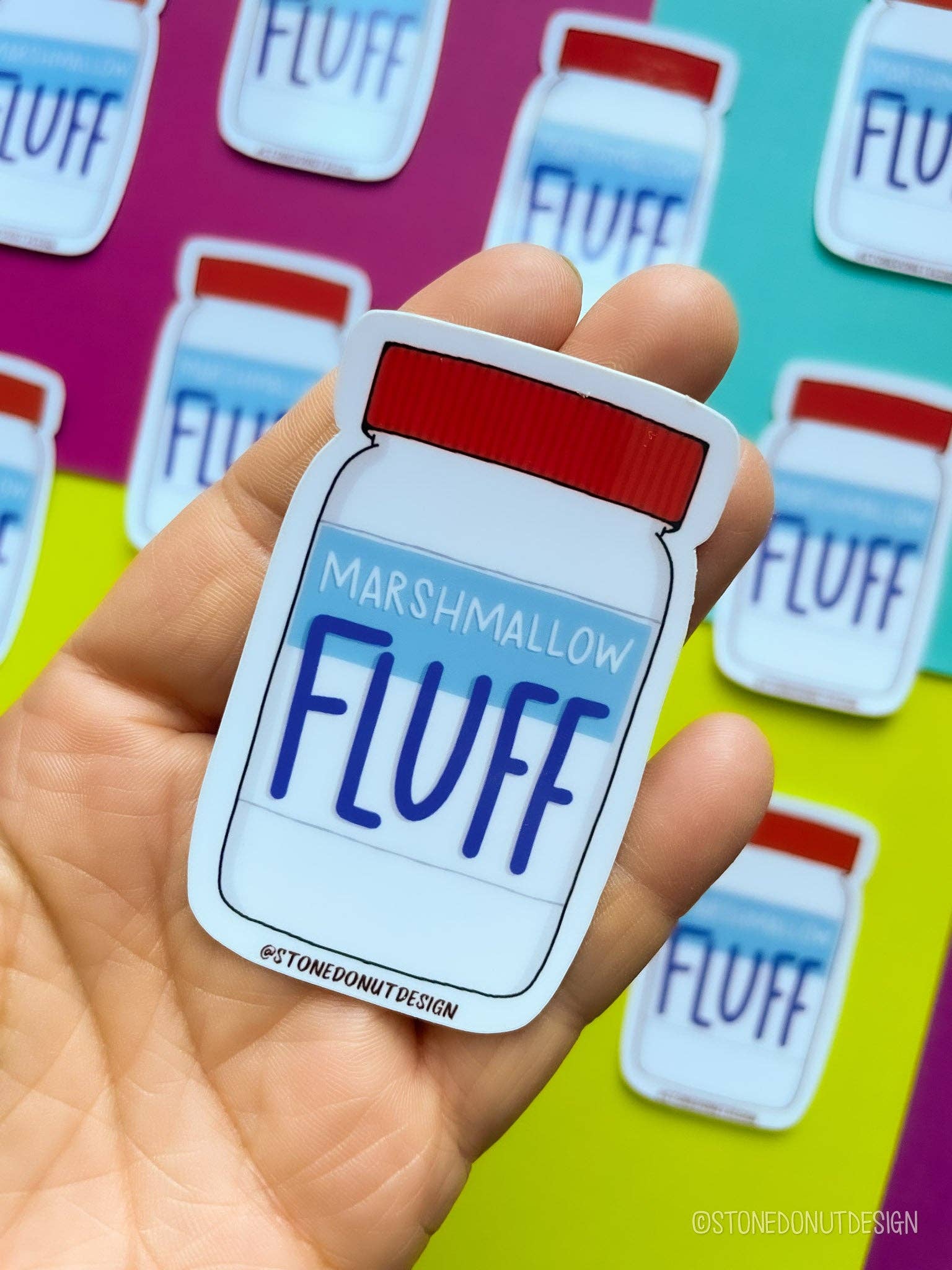 Stone Donut Design, LLC - Wholesale Sticker - Fluff Jar Vinyl Sticker
