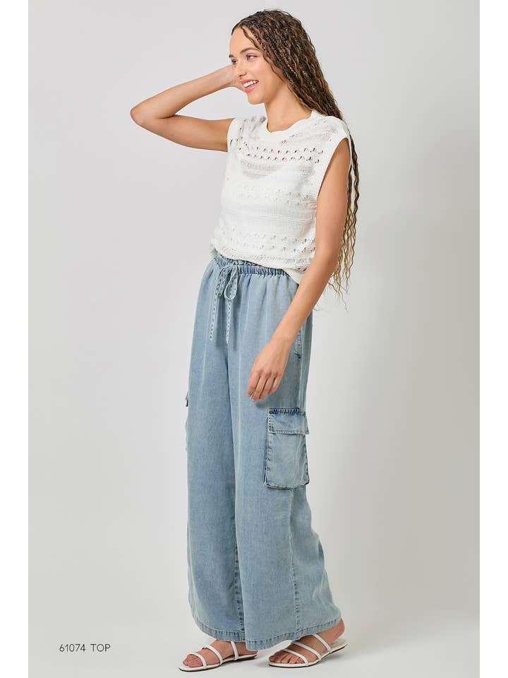 Mystree - Wholesale Pants - Women's - 60938 Tencel Wide Leg Cargo Pants15