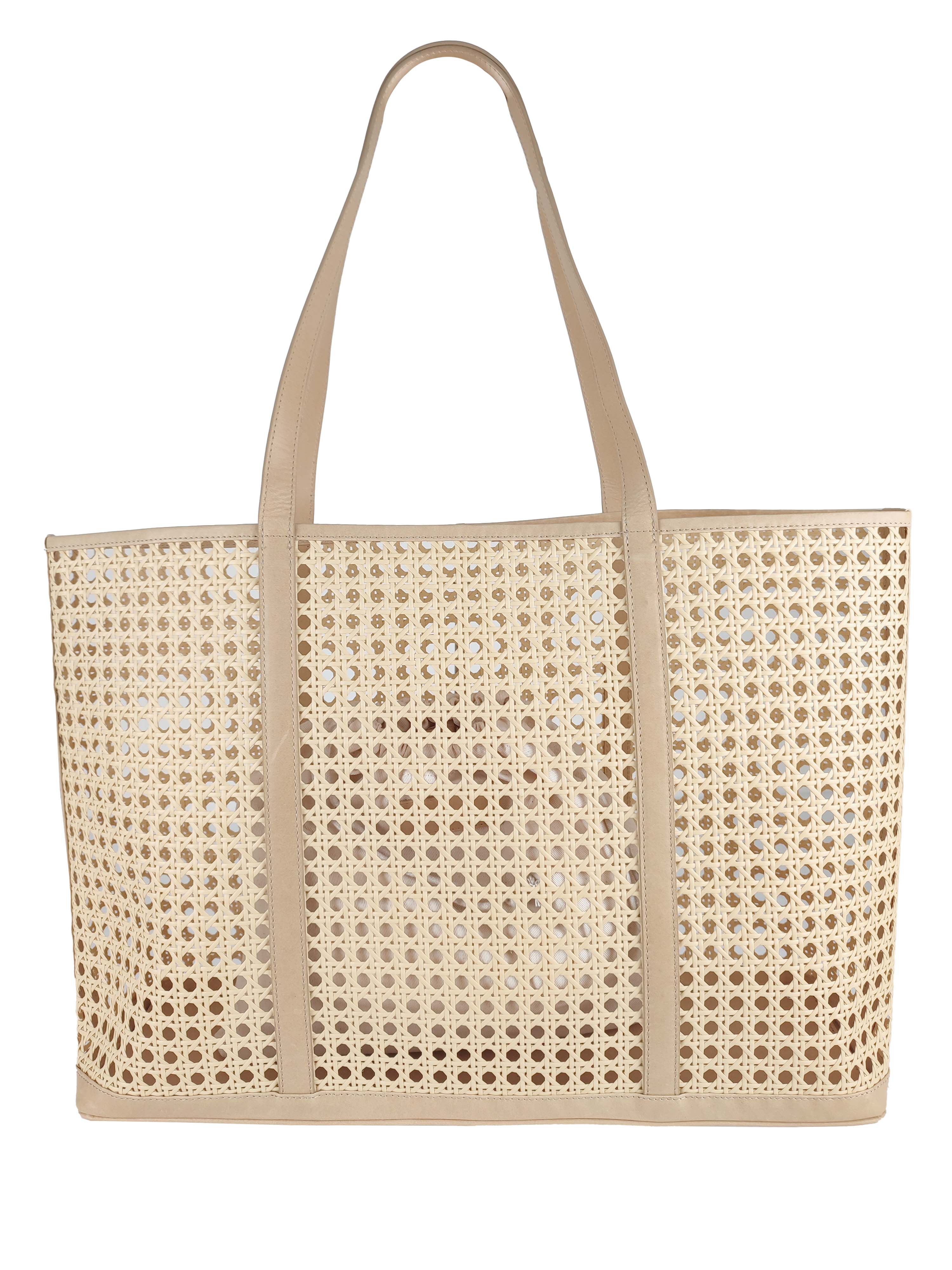 Florence Leather - Wholesale Beach Bag - Rattan bag with leather details6