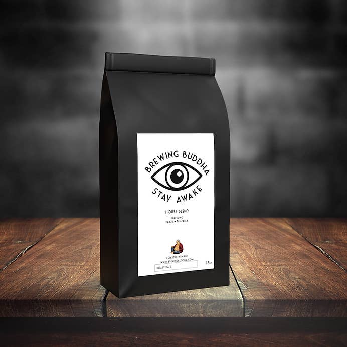 Brewing Buddha Cafe & Arthouse - Wholesale Coffee beans - "Stay Awake" House American Coffee Blend (12oz) Whole Bean