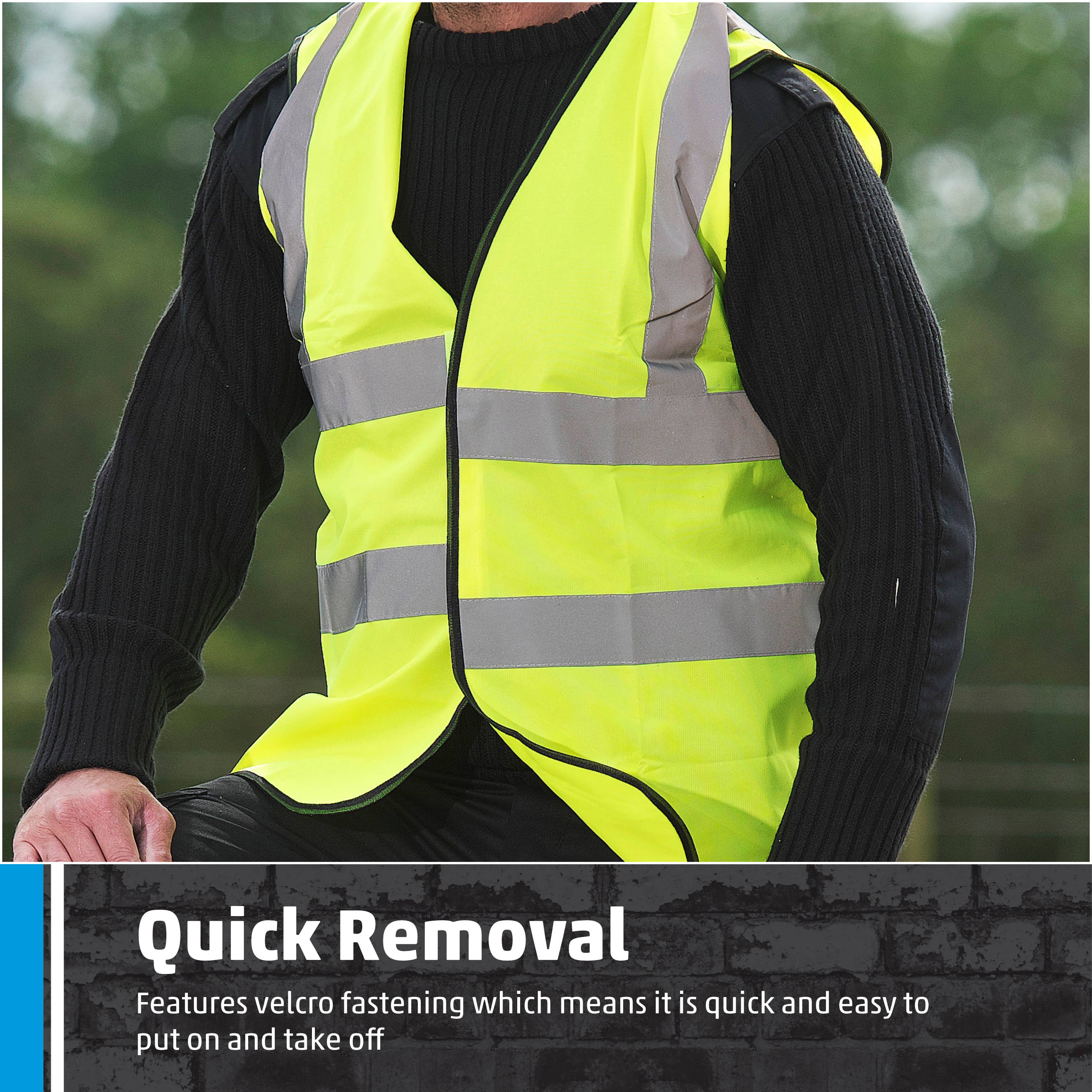 TuffStuff Workwear - Vente Gilet de sécurité – unisexe - Gilet de sécurité haute visibilité, fermeture velcro, confortable et respirant5