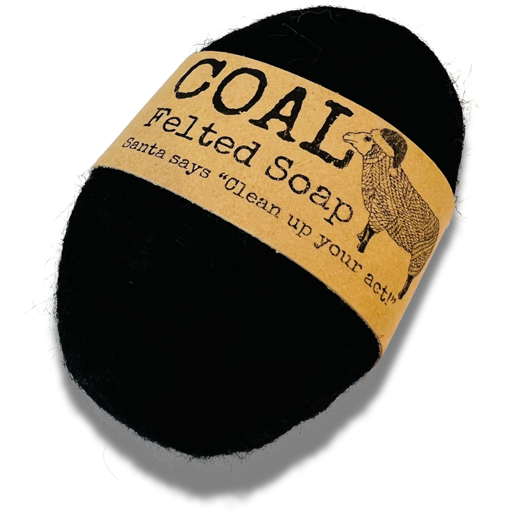 Twisted Purl LLC - Vente Pains de savon - Savon feutré CHARBON Bas de Noël Cadeau de Noël2