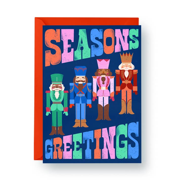 Notenkraker Seizoensgroeten - A2 kerstkaart voor wholesale door hey, alissandra