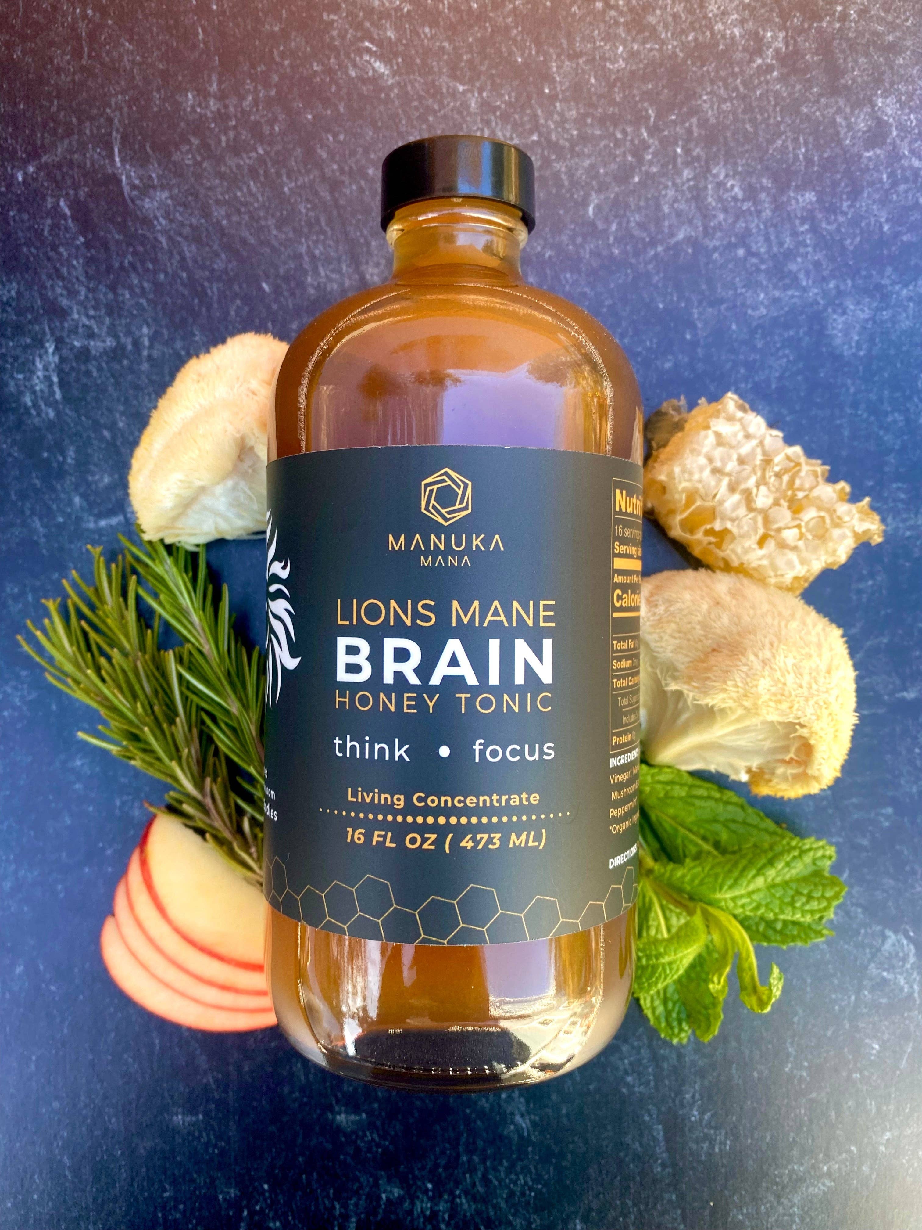 Manuka Mana - Wholesale Wellness Juice/Tonic - Lions Mane BRAIN Honey Tonic1