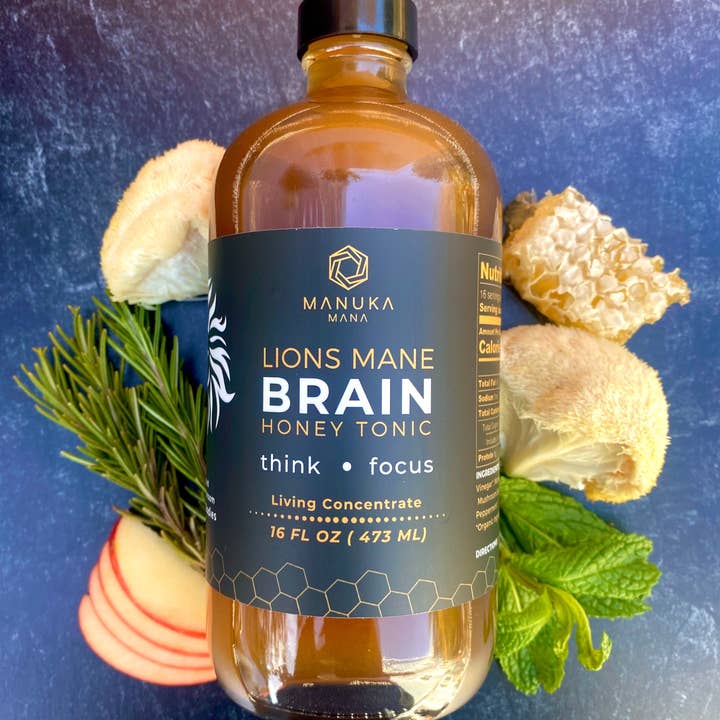 Manuka Mana - Wholesale Wellness Juice/Tonic - Lions Mane BRAIN Honey Tonic1