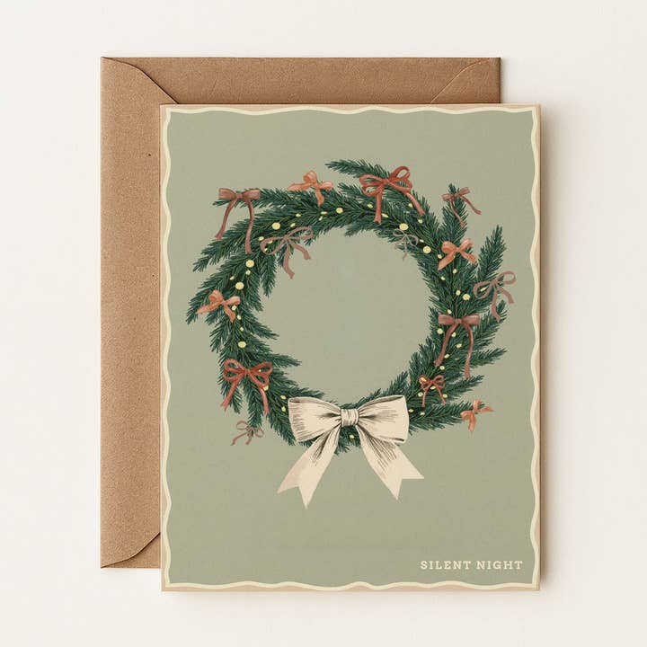 Heirloom Ribbon Wreath Card and other Purchase Wholesale essentiele olie. Free Returns & Net 60 Terms on Faire trending on Faire.