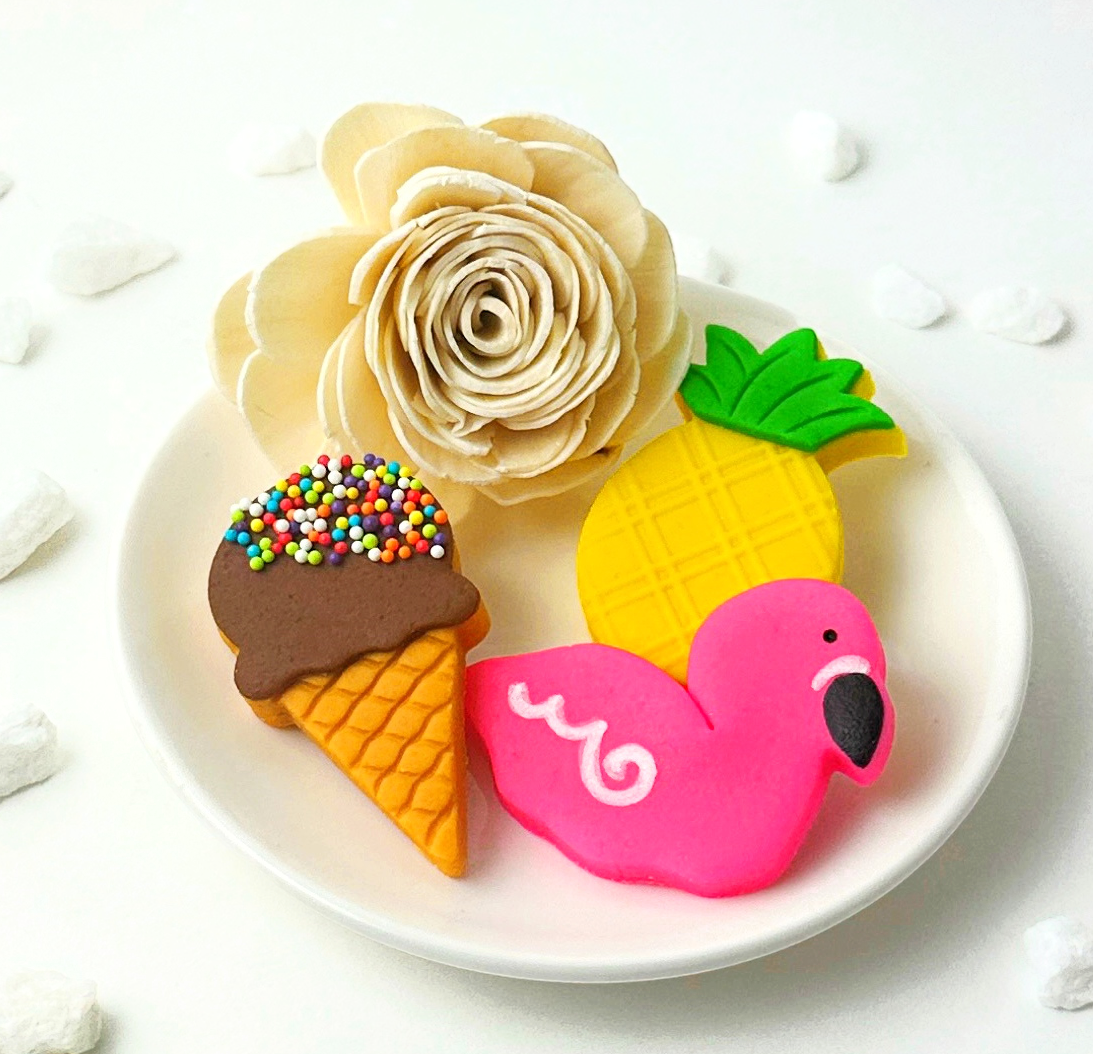 marzipops - Venta al por mayor Dulces con chocolate - Mazapán Gourmet de Verano Piña, Flamenco y Cucurucho de Helado0