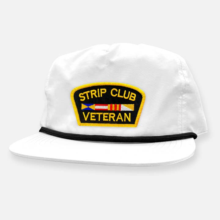 Webig Moto Company - Wholesale Flat Brim Cap - Unisex - STRIP CLUB VETERAN UNSTRUCTURED SNAPBACK HAT