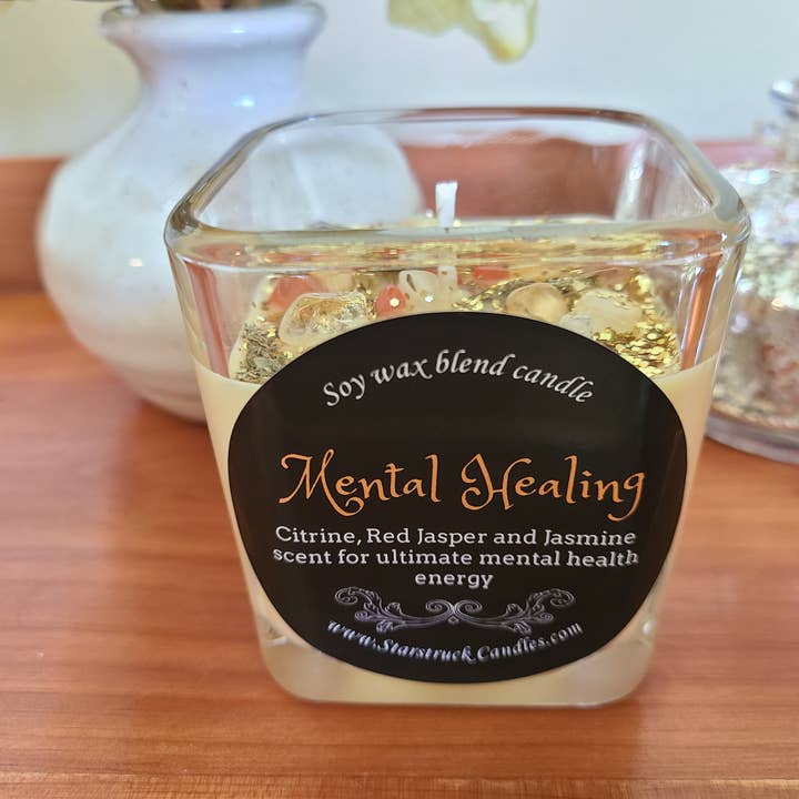 Starstruck Candles - Wholesale Jar/Filled Candle - Mental Healing Crystal Intention Candle8
