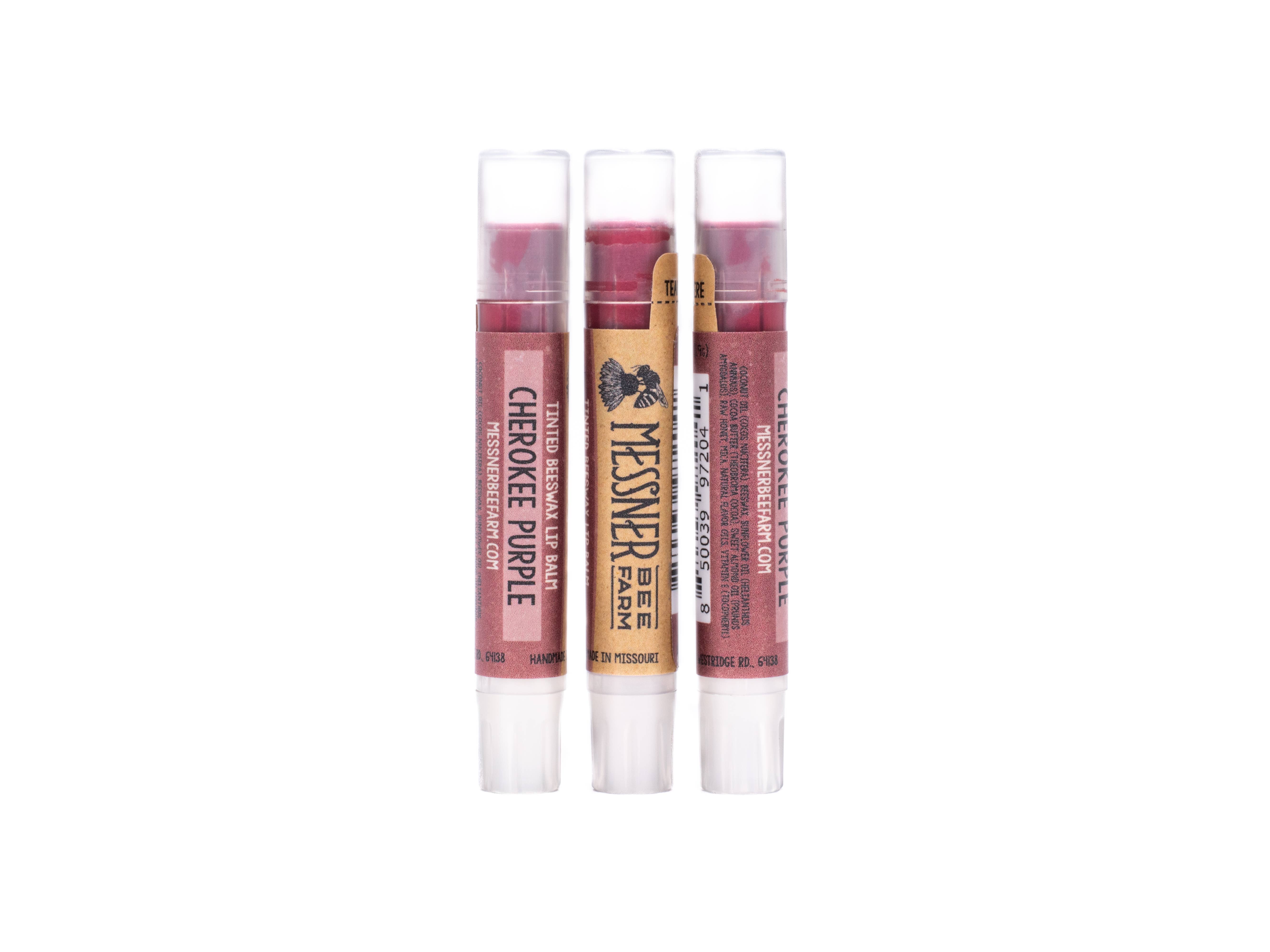 Messner Bee Farm - Wholesale Lip Balm - Cherokee Purple Tinted Lip Balm3