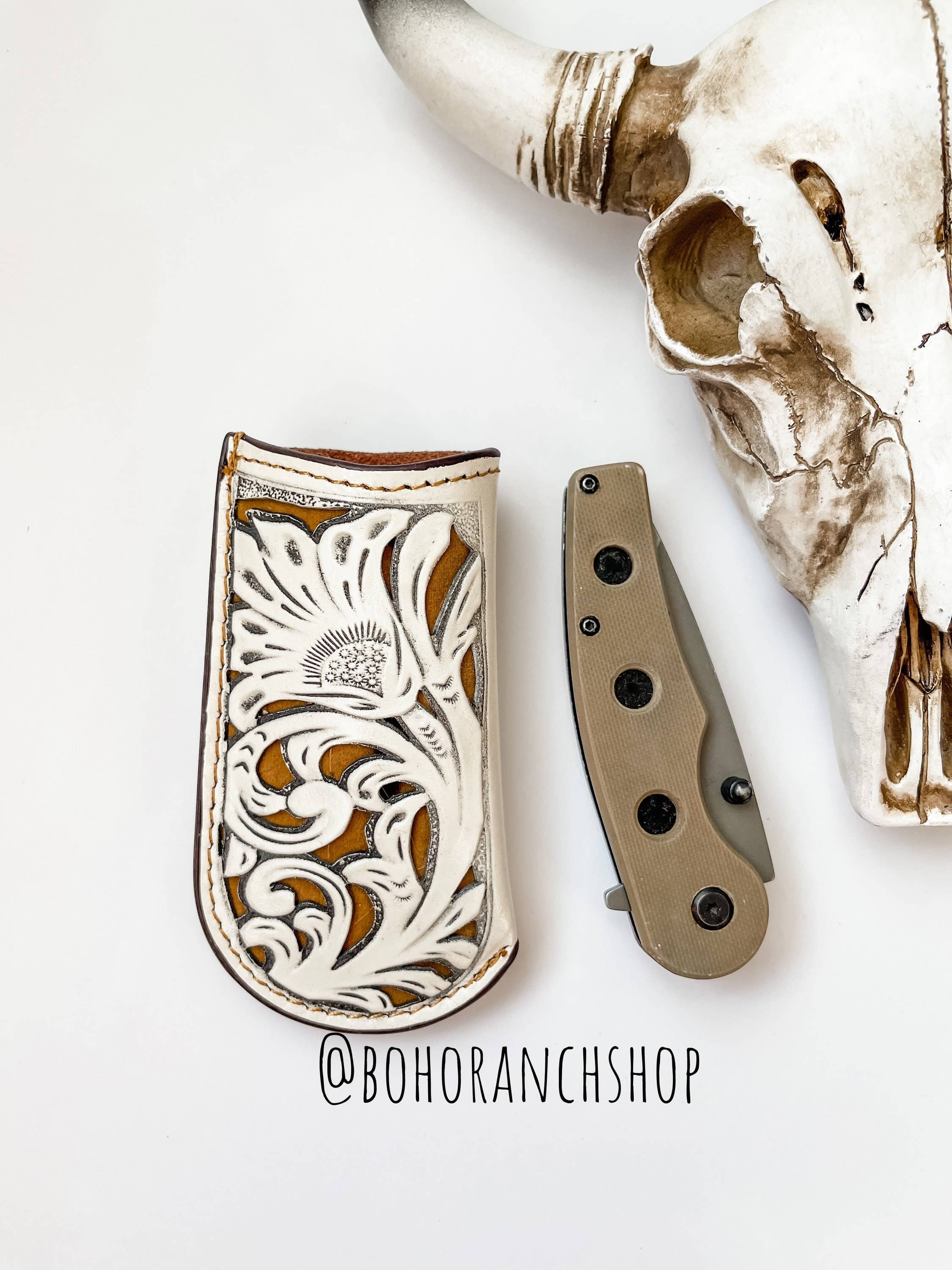 Boho Ranch Shop – wholesale Pocket knife/holder – Leather Pocket Knife Sheath Genuine Leather Case Pocket3