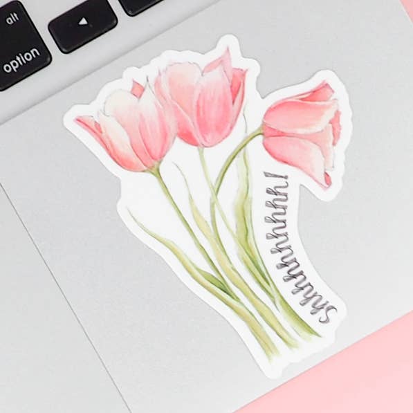 Sticker Chhhhhhh pour la vente par Naughty Florals