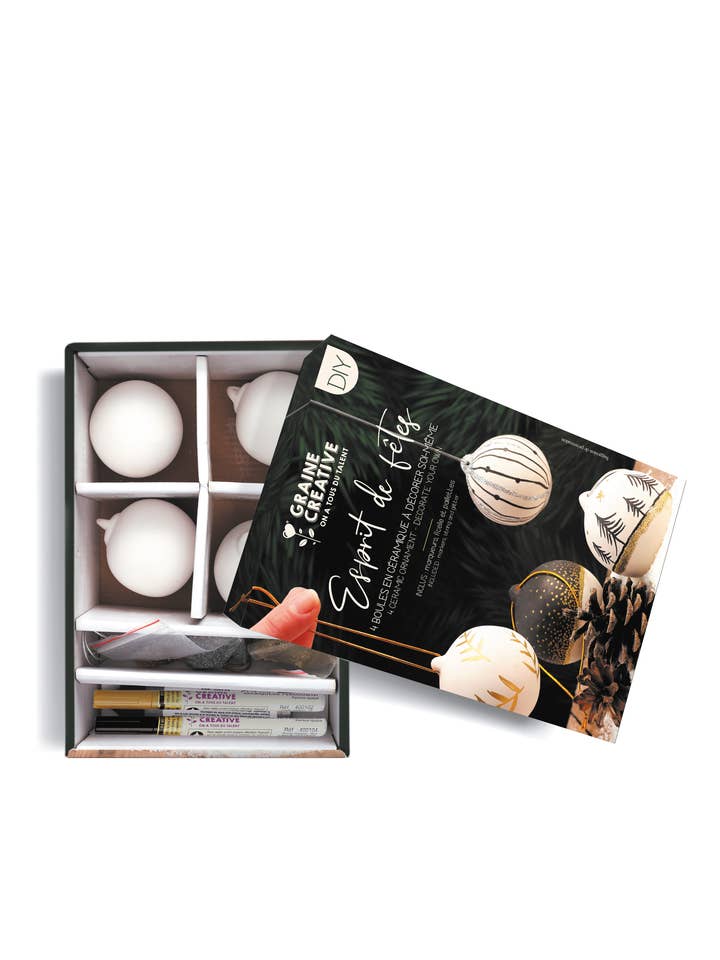 KERAMISK JULEKUGLE INDSTILLET TIL AT DEKORERE for engroshandel hos Graine Créative