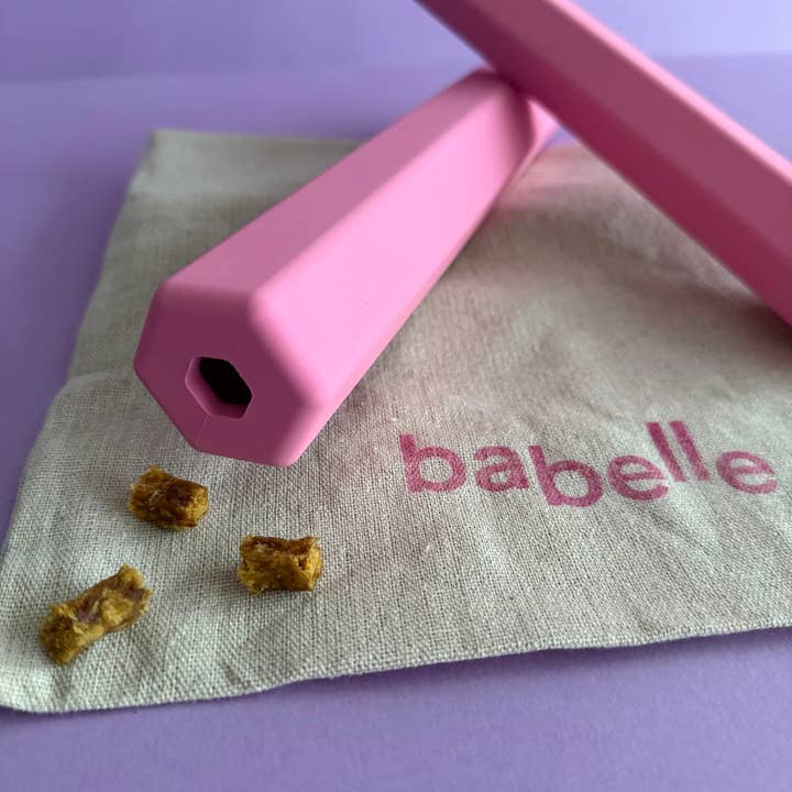 Babelle For Dogs - Wholesale Pet Toy - Dog - The Treat Tube - Pet Enrichment toy - pink