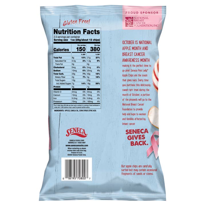 Seneca Snacks - Wholesale Chips - Seneca Pink Lady appelchips, 71 g (verpakking van 12)8