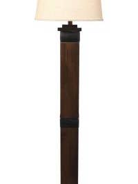 Dark Stain/Steel Mission Style Floor Lamp for wholesale by Coast Lamp Mfg