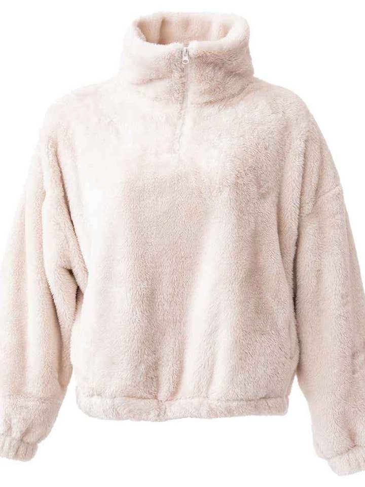 Pierre Francis – wholesale Fleece – Women′s – Brand Lab - Ladies Fluffy 1/4 Zip Fleece4