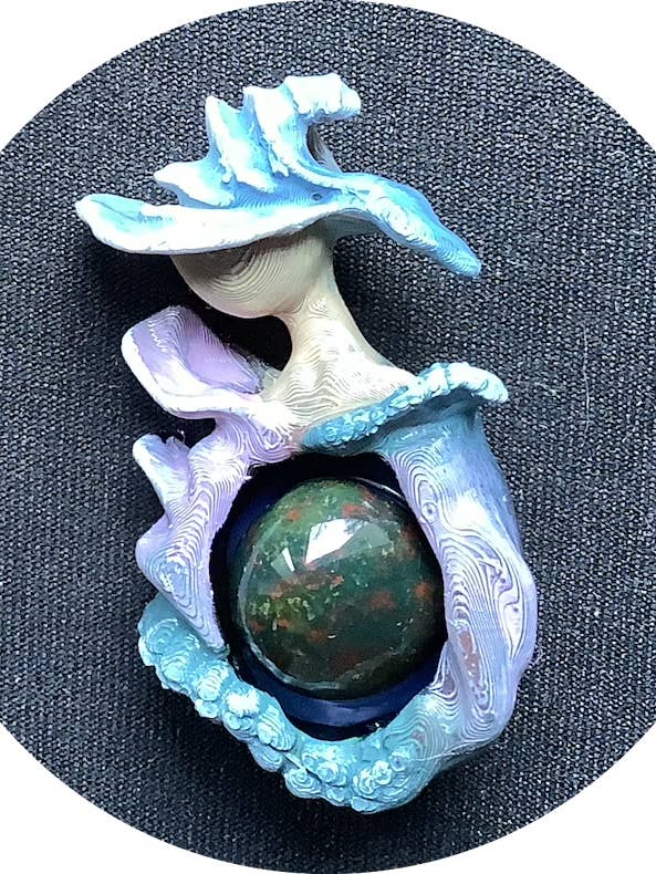 Heliotrope Jasper Natural Stone Pendant for wholesale by Le secret des lutins