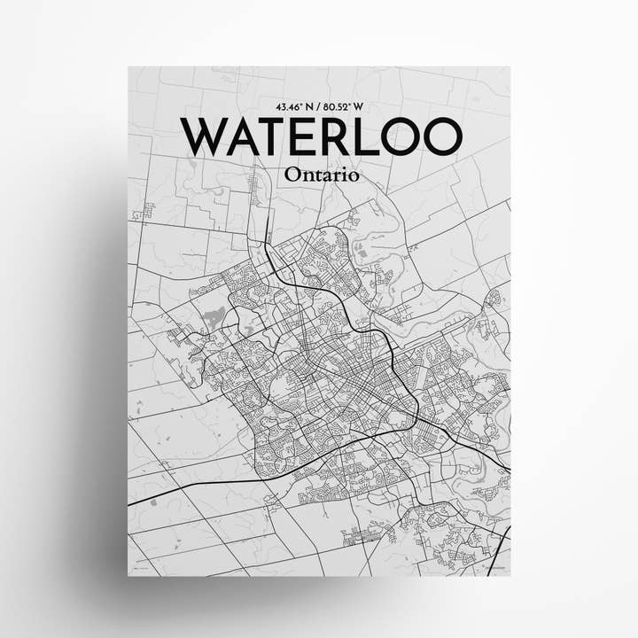 OurPoster.com - Wholesale Poster - Waterloo City Map Poster52