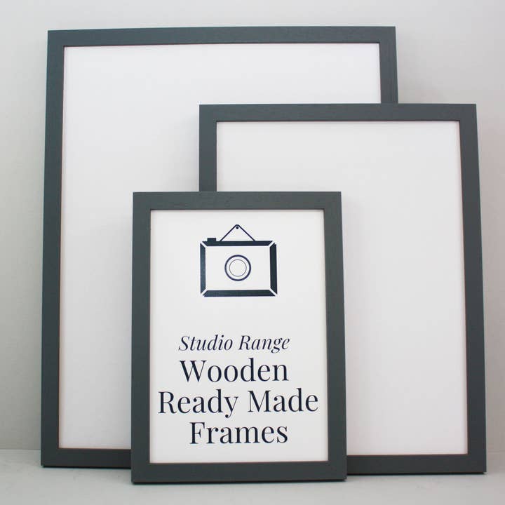 Dark Grey - Wooden Ready Made Frames for wholesale by Photoframesandmore