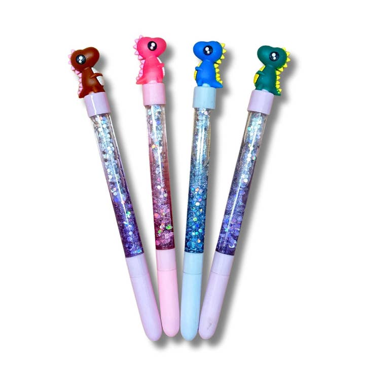 Stylo à paillettes liquide Dinosaur pour la vente par ZKY Wholesale