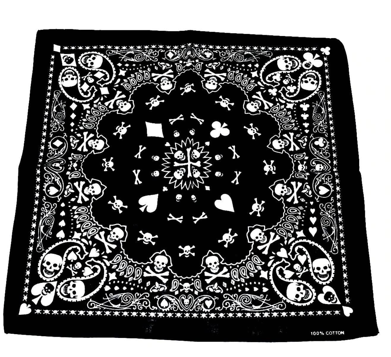 Topkids Accessories - Venta al por mayor Bandana - Unisex - Bandana para la cabeza estilo biker, ropa alternativa, pañuelos para hombre, accesorios para moto, mascarilla, regalos góticos, pañuelo shemagh para hombre, máscara de calavera6