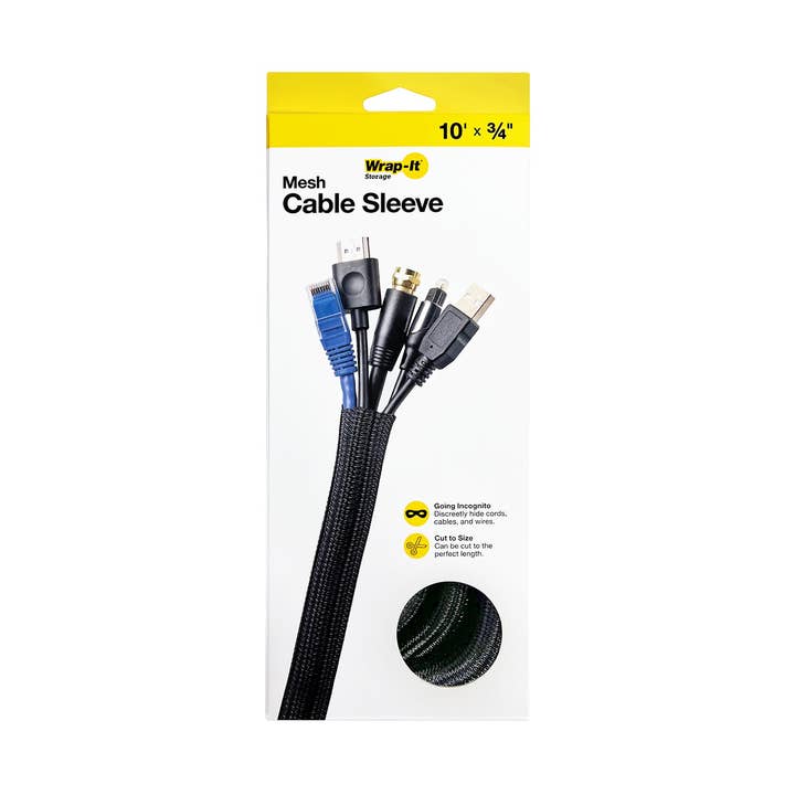 Cable Sleeve - Mesh - 10-ft. x 0.75-in. for wholesale by Wrap-It Storage