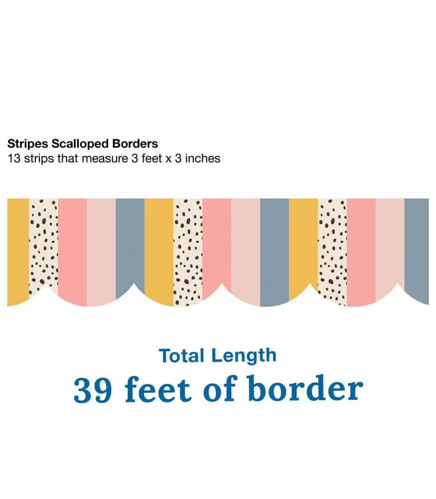 Carson Dellosa Education - Wholesale Bulletin Board - We Belong Stripes Scalloped Bulletin Board Borders2