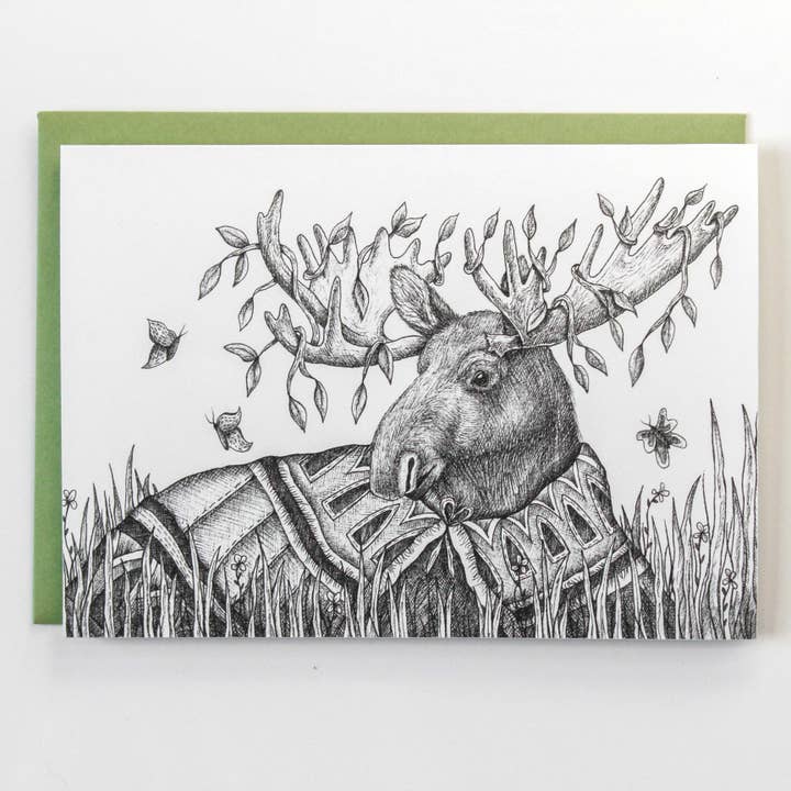 Mountain Moose | Cartão comemorativo por atacado de Mackenzie Myrick Studio