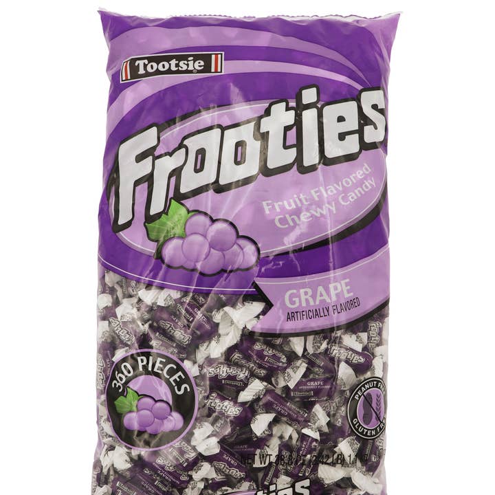 Tootsie Frooties Grape, 360ct Bag for wholesale by Grandpa Joe's Candy Shop