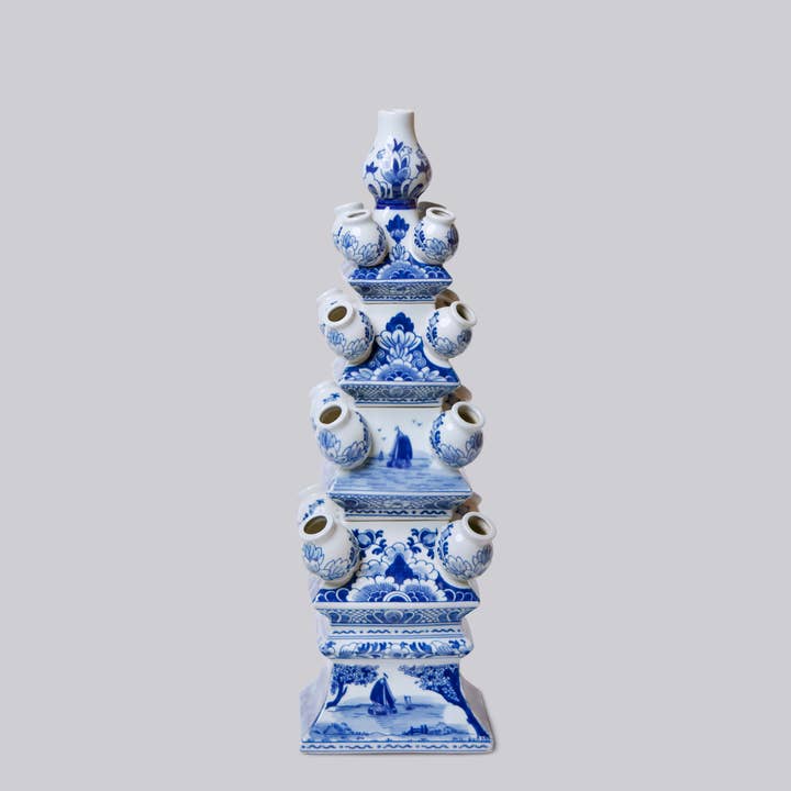 Cobalt Guild - Wholesale Vase - Blue and White Short Porcelain Tulipiere1