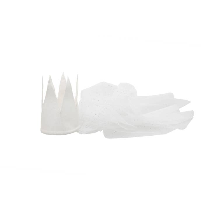 Weiße Prinzessinkrone und Tüll für den Großhandel von Mouche Paris