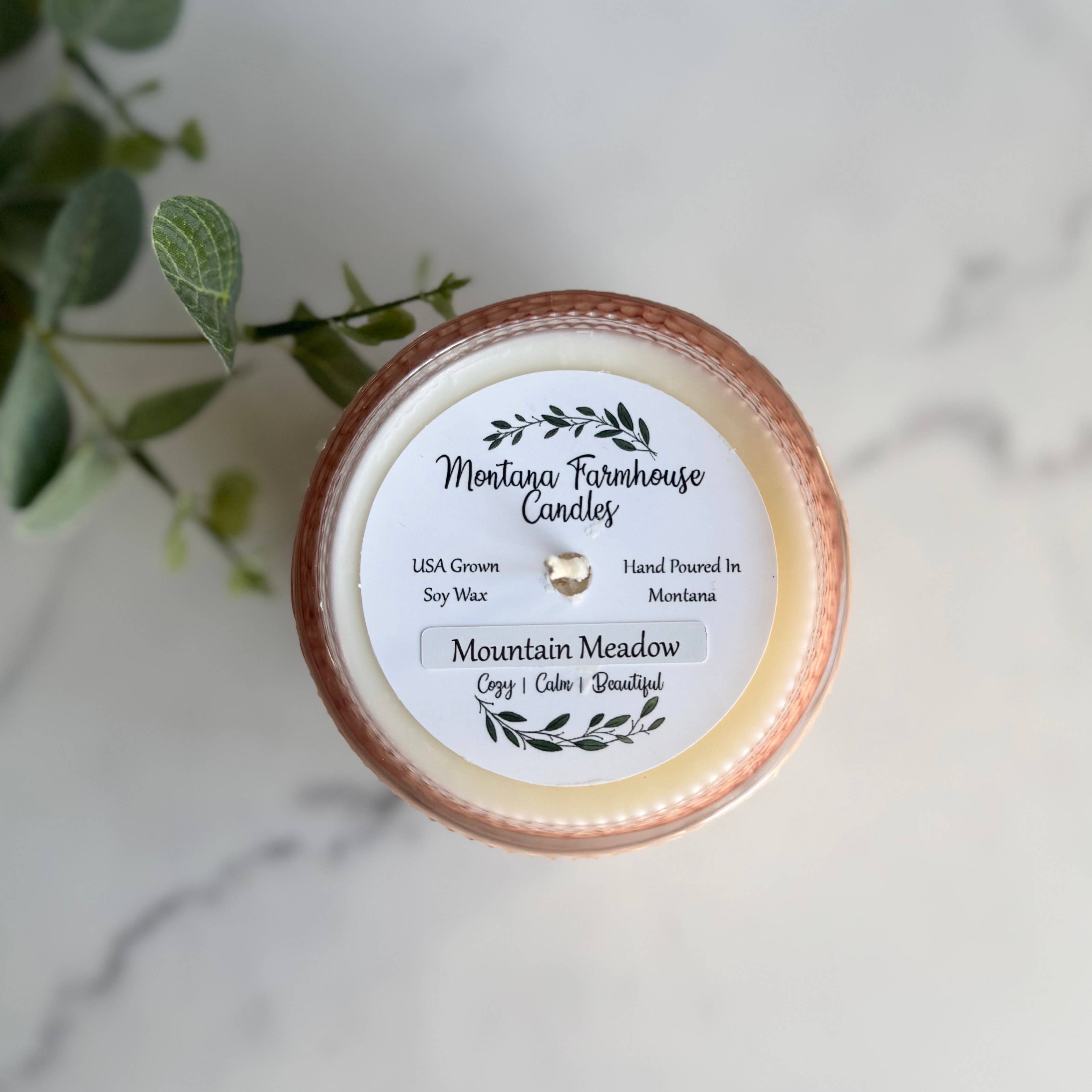 Montana Farmhouse Candles - Wholesale Jar/Filled Candle - Blush Bubble Glass - 10 ounce2