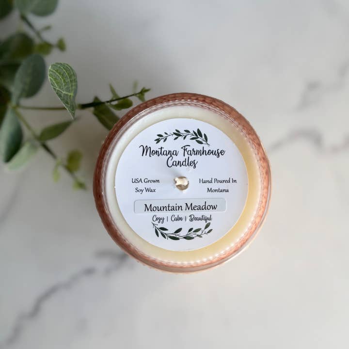 Montana Farmhouse Candles - Wholesale Jar/Filled Candle - Blush Bubble Glass - 10 ounce2